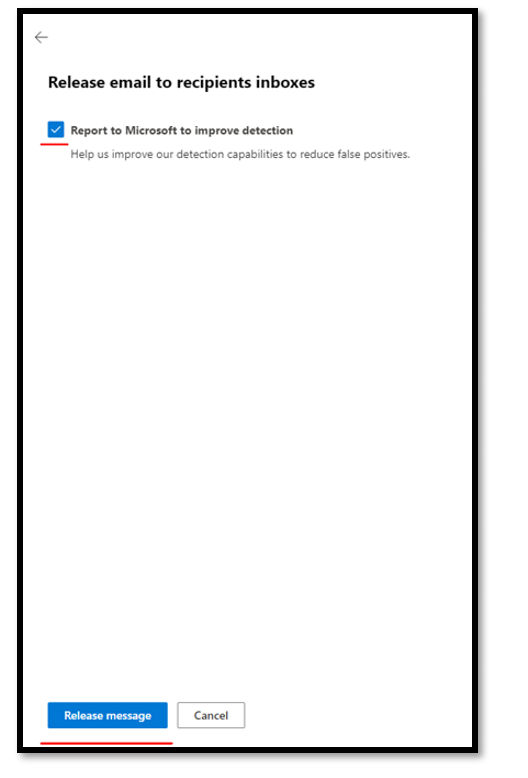 Release email to recipients inboxes Release email to recipients inboxes