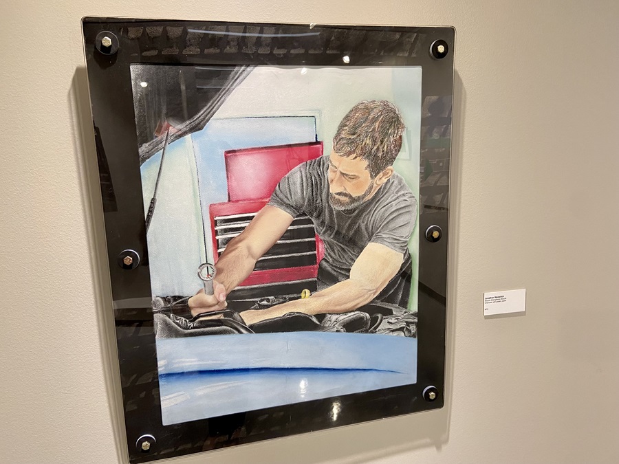 Art showing automotive work in 2025 Strength and Grit exhibit