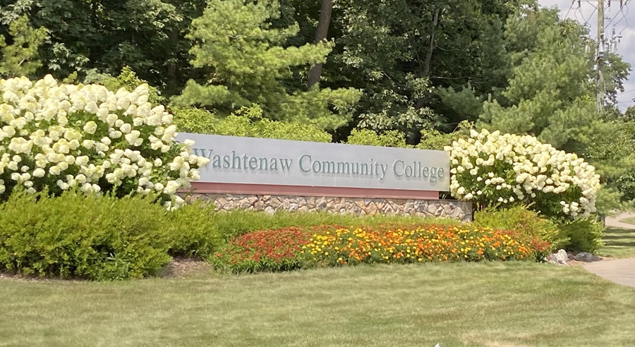 WCC sign at Clark/E. Huron River Drive